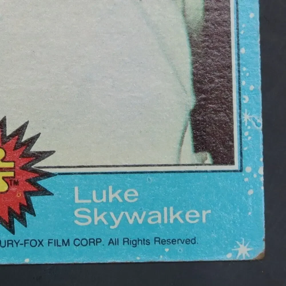 Topps Star Wars Trading Card Luke Skywalker #1 1977 Good Condition Vintage - Picture 6 of 10